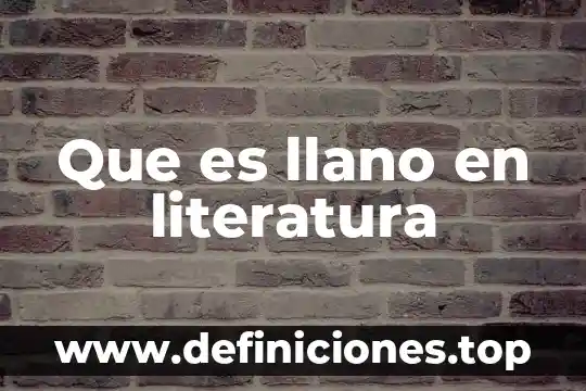 Por que es importante expresar eventos con literatura 3 Que es llano en literatura