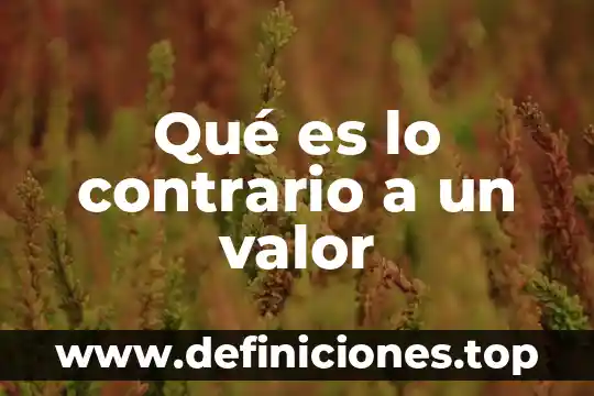 Que es valor presente del dinero 6 Qu茅 es lo contrario a un valor
