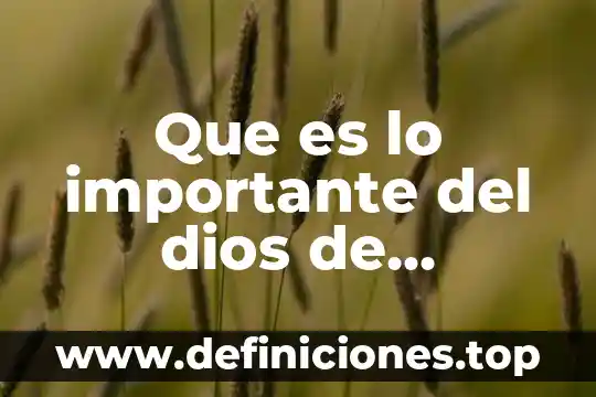 Que es lo importante del dios de espinoza