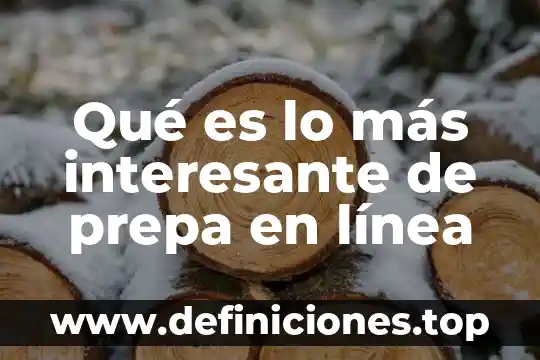 Qué es lo más interesante de prepa en línea