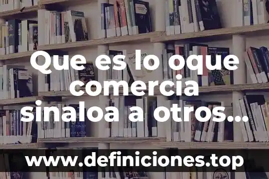 Tipo de comercio que es la compra-venta con otros paises 6 Que es lo oque comercia sinaloa a otros estados