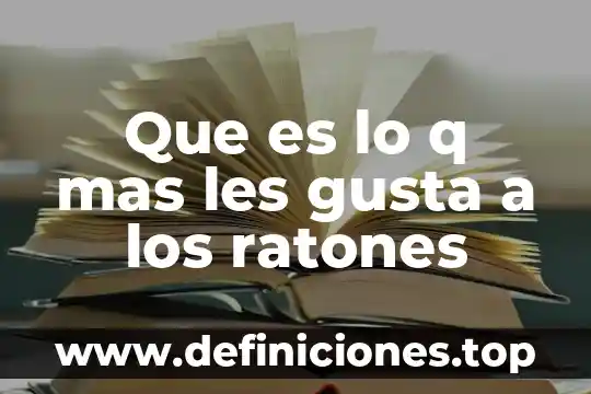 Que es lo que mas te gusta de daniel 3 Que es lo q mas les gusta a los ratones