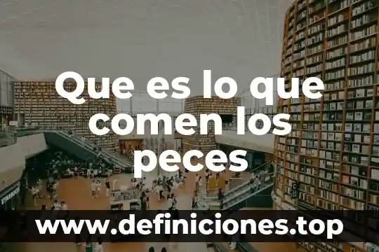 Que es lo que comen los peces