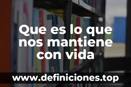 Que es lo que nos mantiene con vida