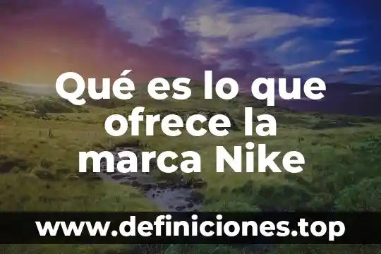 Que es marca de control 3 Qué es lo que ofrece la marca Nike