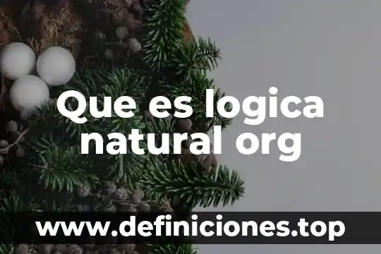 Que es logica natural org