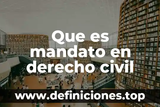 Que es la teoria del mandato juridicas 4 Que es mandato en derecho civil