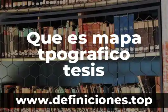 Que es mapa tpografico tesis