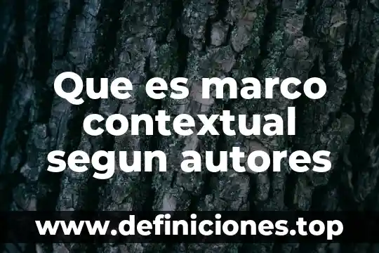Qué es el diagnostico contextual escolar autores 6 Que es marco contextual segun autores