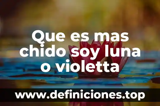 Que es mas chido soy luna o violetta