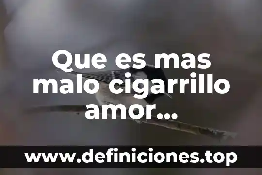 Que es la marihuana la consecuencias en la salud 6 Que es mas malo cigarrillo amor marihuana