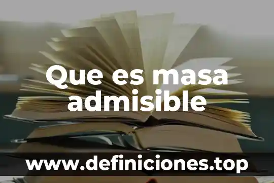 Esponja masa que es 5 Que es masa admisible
