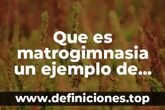 Que es un ejemplo de melodia 4 Que es matrogimnasia un ejemplo de planeación
