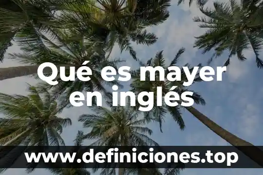 Que es library en ingles 4 Qué es mayer en inglés