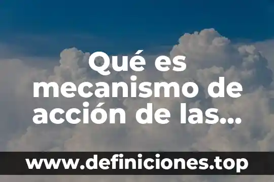 Qué es mecanismo de acción de las enzimas