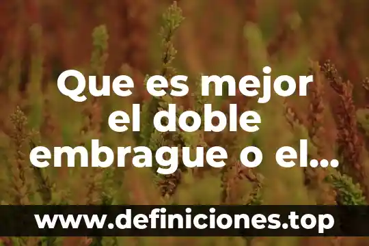 Qué es un accionador manual 3 Que es mejor el doble embrague o el manual