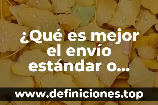 Que es la segmentar mercado 5 ¿Qué es mejor el envío estándar o express Mercado Libre?