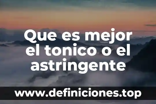 Que es mercado libre en administracion 4 Que es mejor el tonico o el astringente