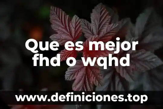 Que es mejor fhd o wqhd