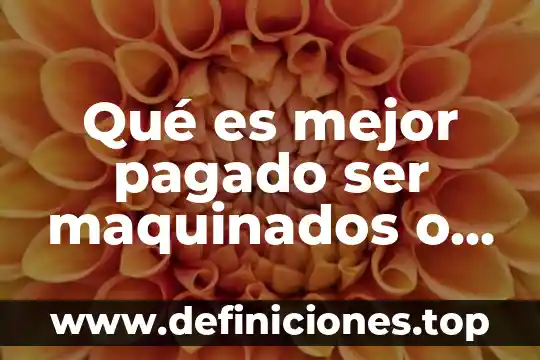 Mijo usted que es programador 5 Qué es mejor pagado ser maquinados o ser programador
