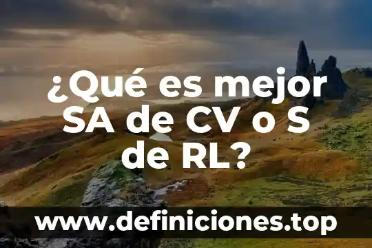 Que es el cv en word 3 ¿Qué es mejor SA de CV o S de RL?