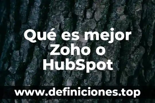 Qué es mejor Zoho o HubSpot