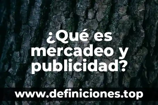 ¿Qué es mercadeo y publicidad?