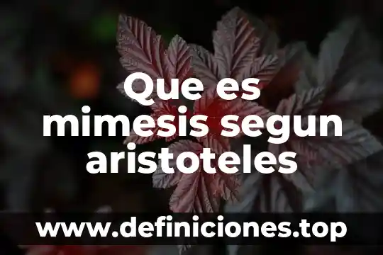 Que es el movmiento segun aristoteles 6 Que es mimesis segun aristoteles
