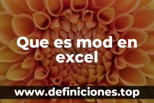 En starbouks que es mod gratis 7 Que es mod en excel