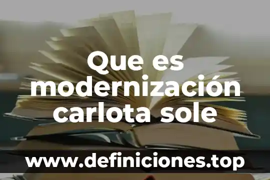 Que es la modernizacion en la psicologia 5 Que es modernización carlota sole