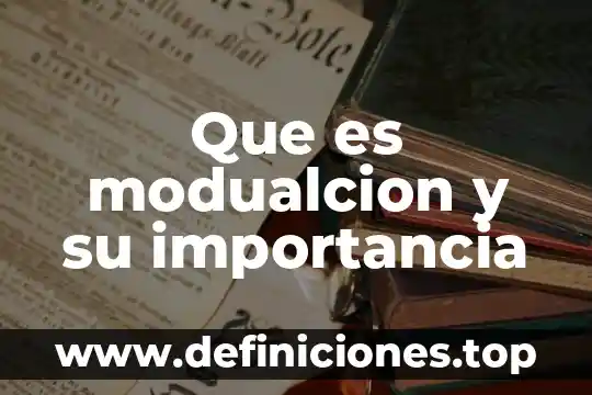 Que que es la importancia 6 Que es modualcion y su importancia