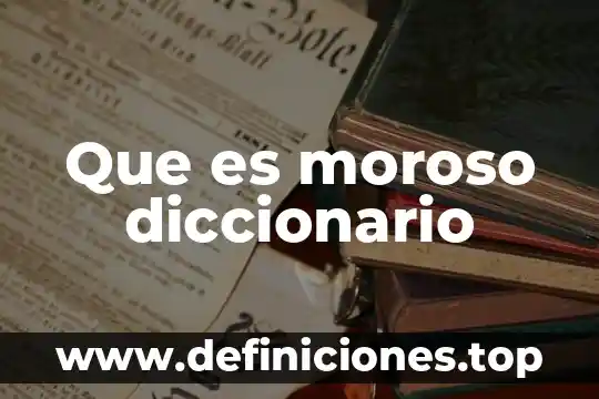 Que es moroso diccionario