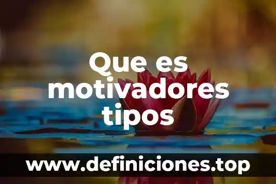 Que es motivadores tipos
