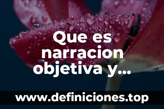 Que es la ausencia de condicionalidad objetiva 3 Que es narracion objetiva y ejemplos