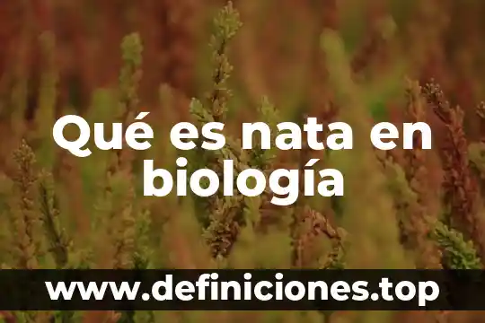 Qué es nata en biología