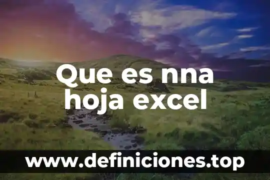 Que es nna hoja excel