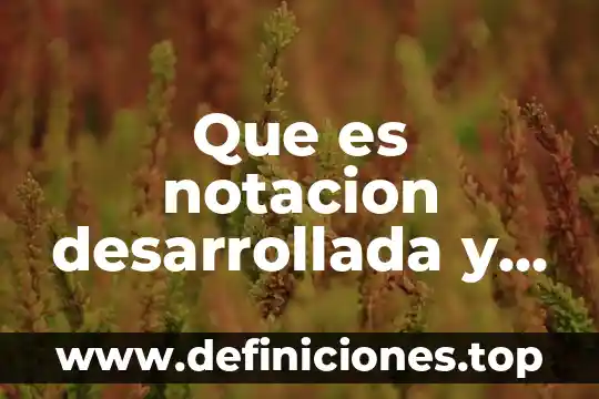 Qué es la potencia desarrollada 5 Que es notacion desarrollada y ejemplos