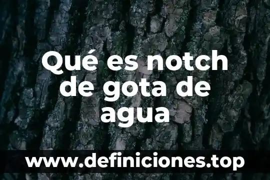 Qué es notch de gota de agua
