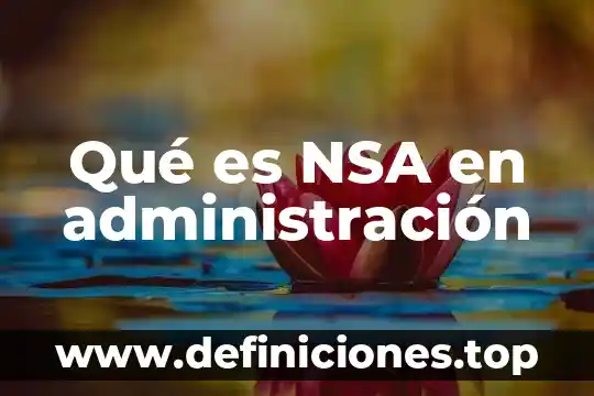 Que es justificara doble espacio 6 Qué es NSA en administración