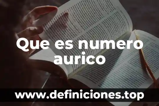 Que es numero aurico