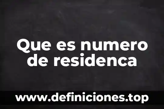Qué es el número de ots 4 Que es numero de residenca