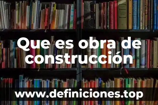 Que es una lectora de una obra dramatisada 6 Que es obra de construcción