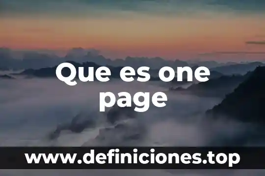Que es el page rank 6 Que es one page