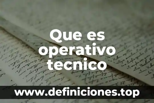 Lider tecnico oracle que es 8 Que es operativo tecnico