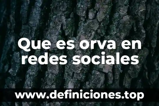 Que es orva en redes sociales