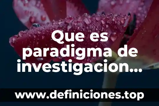 Que es paradigma de investigacion positivista