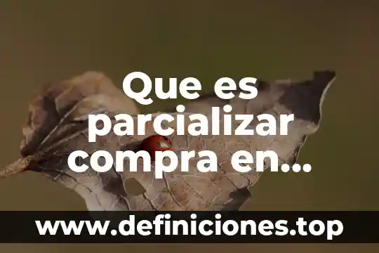 Que es la compra y venta organizacional 3 Que es parcializar compra en linea