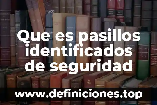 Que es seguridad prevencion 3 Que es pasillos identificados de seguridad