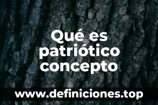 Qué es patriótico concepto