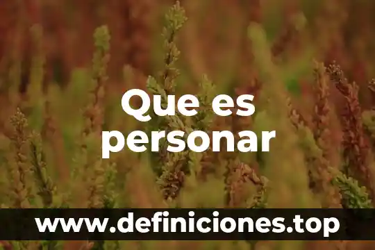Que es personar